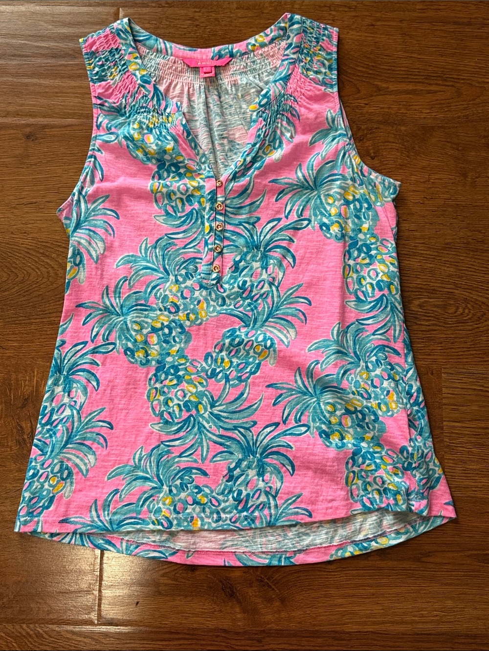Lilly Pulitzer Pink Pineapple-Print Essie Tank